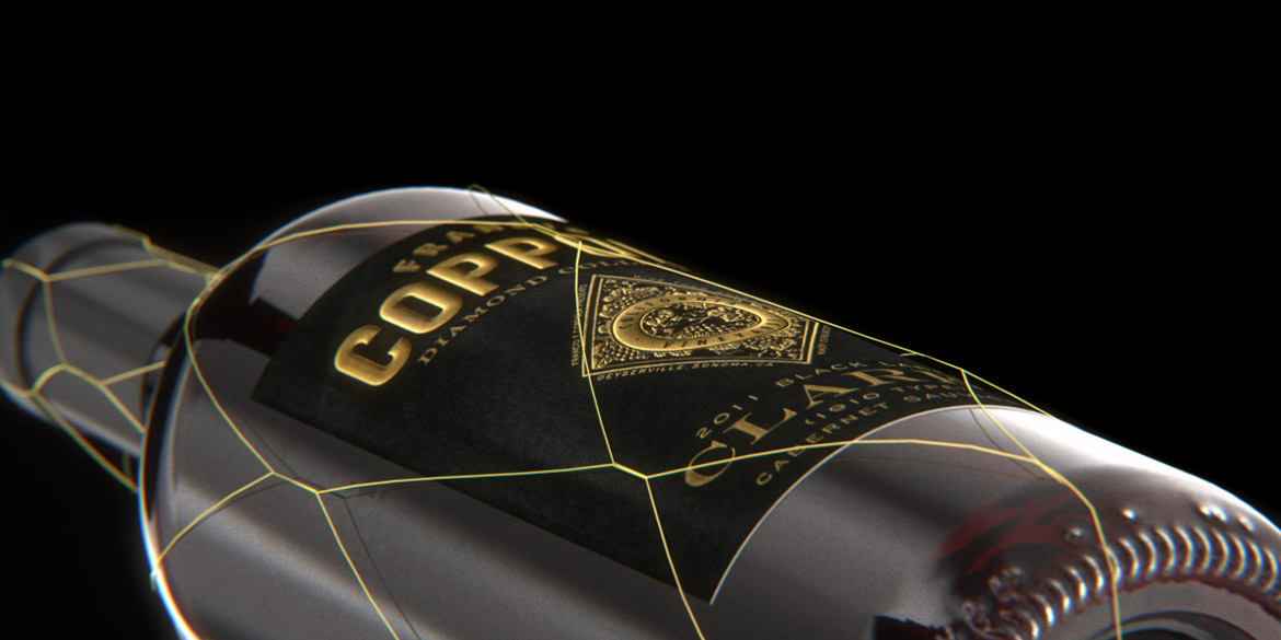 coppola claret bottle rendering